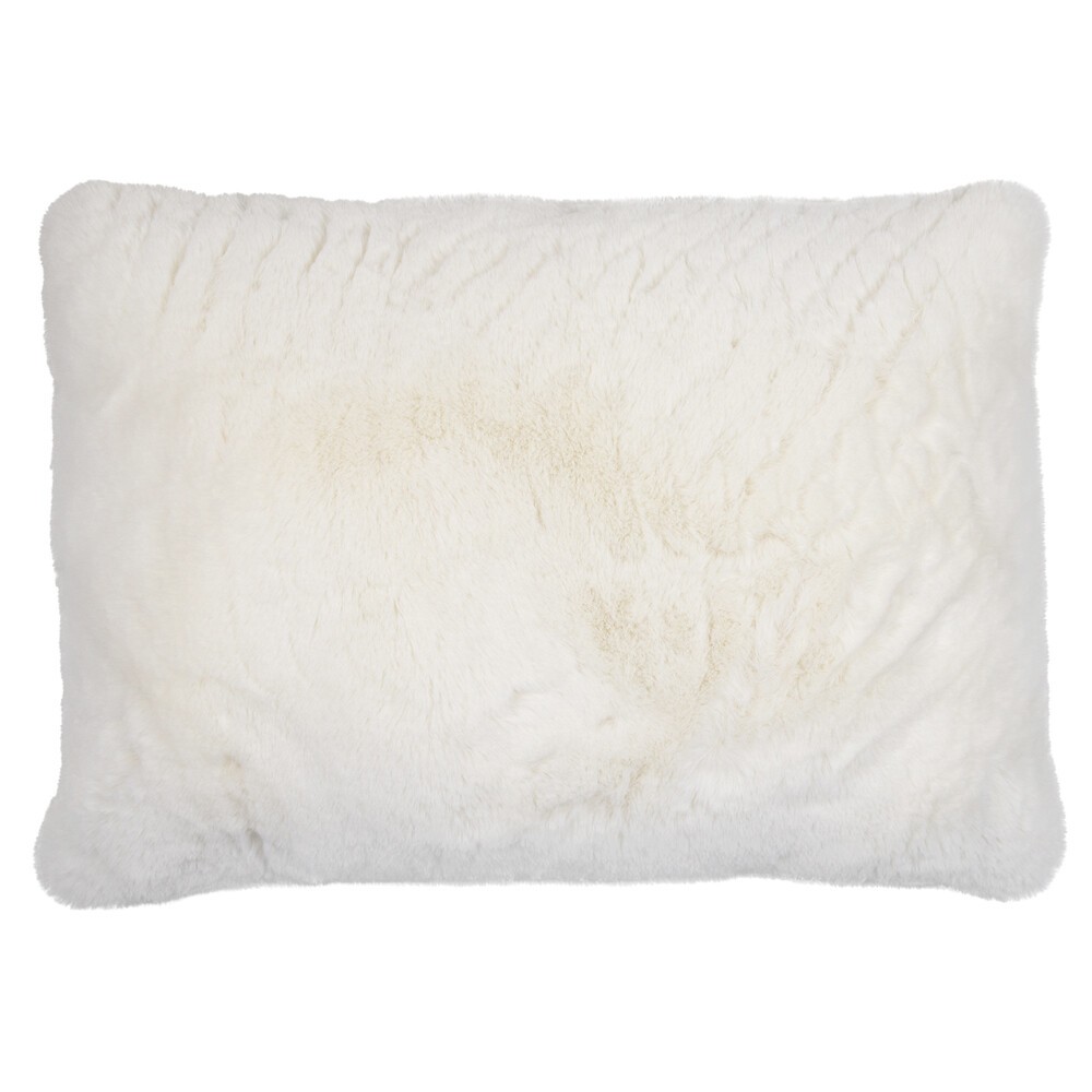 Bílý plyšový měkoučký polštář Soft Teddy White Off - 40*15*60cm  Mars & More