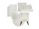 Bílý plyšový dlouhý kudrnatý polštář Curly Teddy White Off - 90*13*20cm 