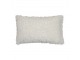 Bílý plyšový kudrnatý polštář Curly Teddy White Off - 30*15*50cm 