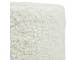 Bílý plyšový kudrnatý kulatý puf Curly Teddy White Off - Ø 40*45cm 