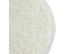 Bílý plyšový kudrnatý kulatý puf Curly Teddy White Off - Ø 40*45cm 