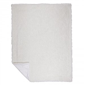 Bílý plyšový kudrnatý pléd Curly Teddy White Off - 130*180cm 