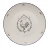 Porcelánový jídelní talíř s kohoutem Devine French Roster - Ø 26cm Barva: přírodní bílá, šedáMateriál: porcelánHmotnost: 0,52 kg