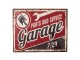 Červená antik nástěnná kovová cedule Garage - 25*1*20 cm