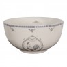 Porcelánová miska s kohoutem Devine French Roster - Ø 14*7cm/ 500ml Barva: přírodní bílá, šedáMateriál: porcelánHmotnost: 0,25 kg