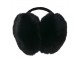 Černé chlupaté dámské klapky na uši - one size