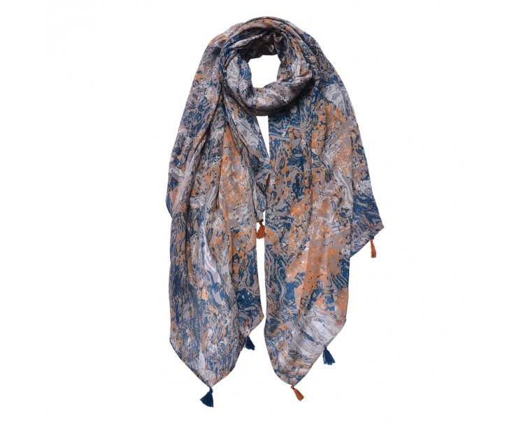Barevný dámský šátek s ornamenty- 90*180 cm