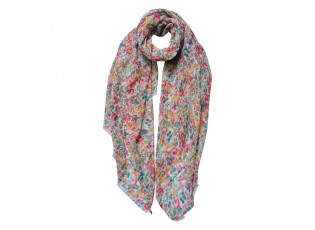 Dámský šátek s barevnými květy - 90*180 cm
