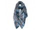 Modrý dámský šátek Women Print Blue - 90*180 cm