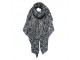 Šedý dámský šátek s tygřím dekorem - 90*180 cm