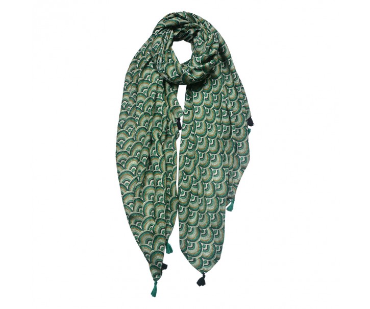 Zelený šátek Green Lady - 90x180 cm