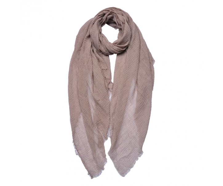 Béžový dámský šátek - 90*180 cm