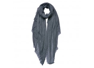 Šedý dámský šátek - 90x180 cm
