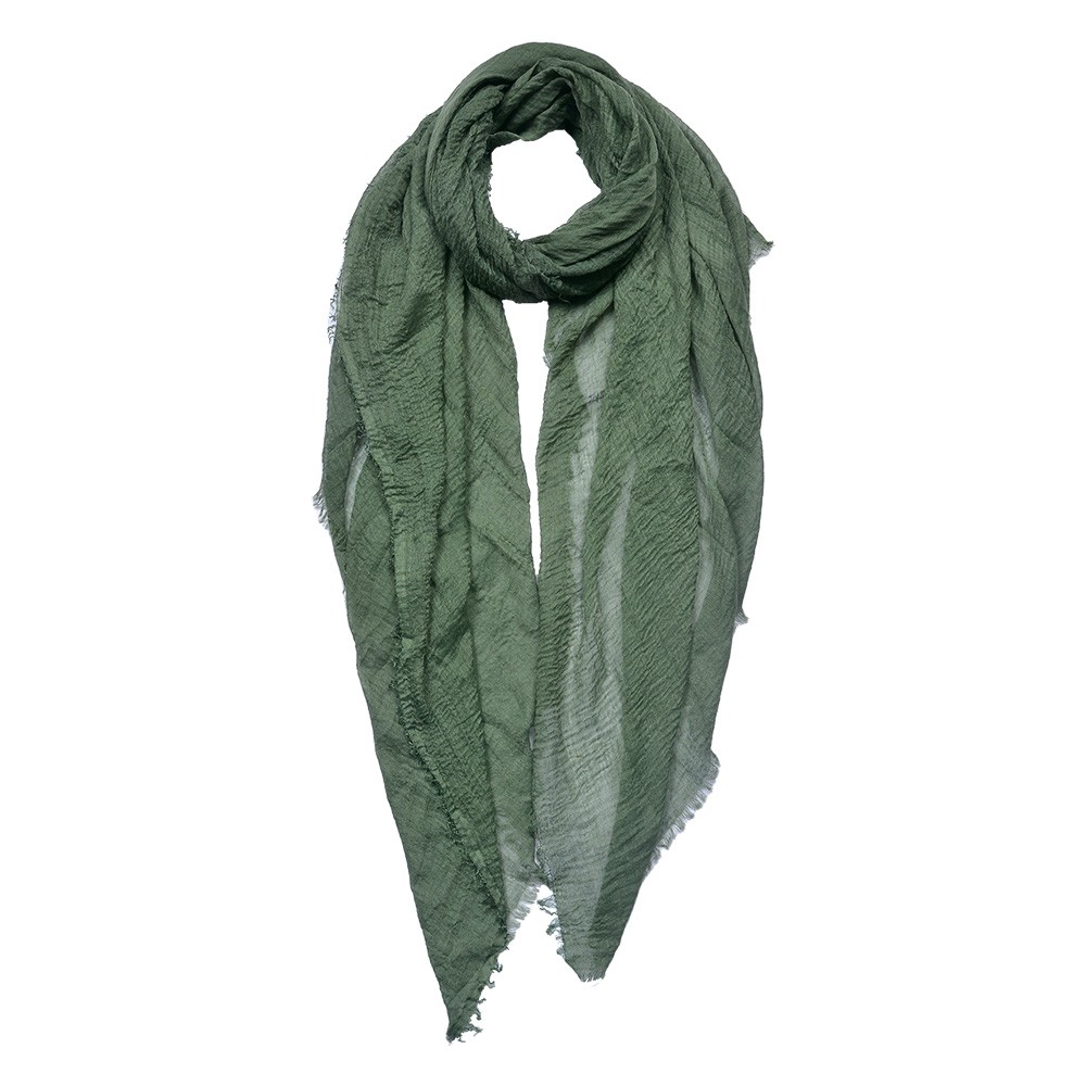 Zelený dámský šátek - 90*180 cm Clayre & Eef