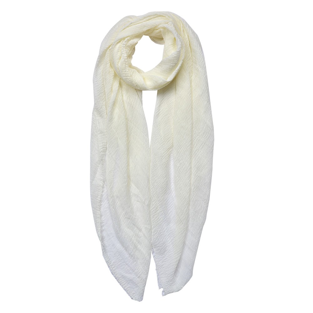 Bílý dámský šátek - 90*180 cm Clayre & Eef