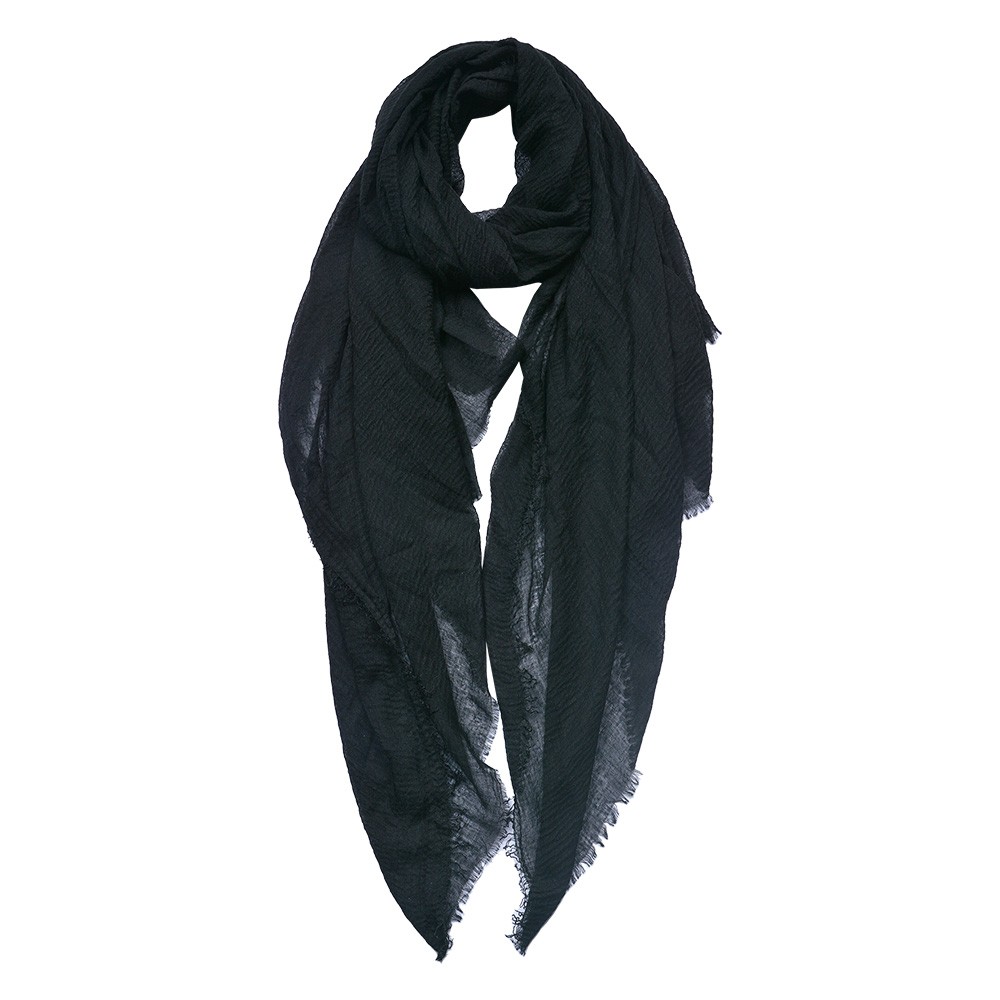 Levně Černý dámský šátek - 90*180 cm JZSC0751Z