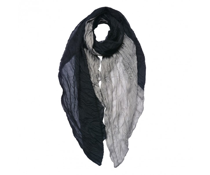 Šedo-černý dámský šátek - 90*180 cm