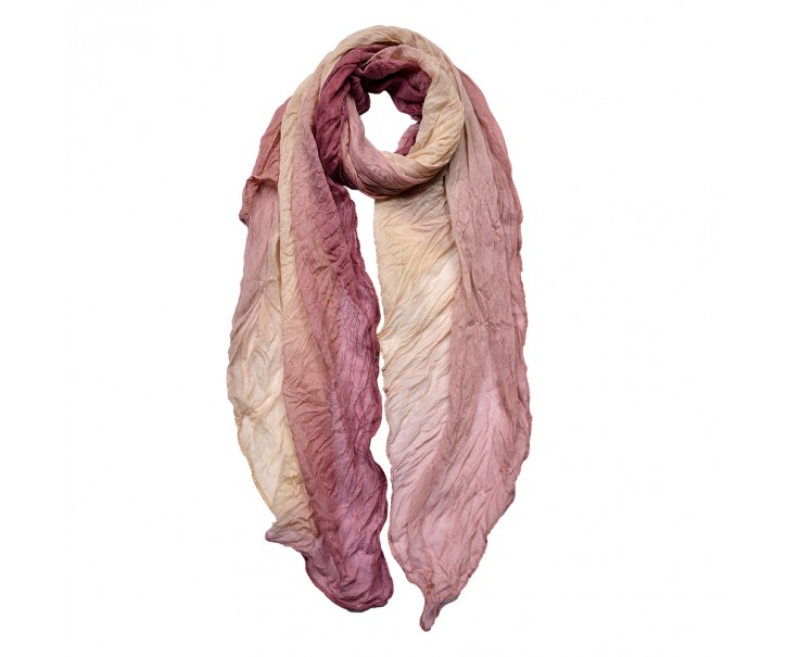Růžovobéžový dámský šátek - 90x180 cm