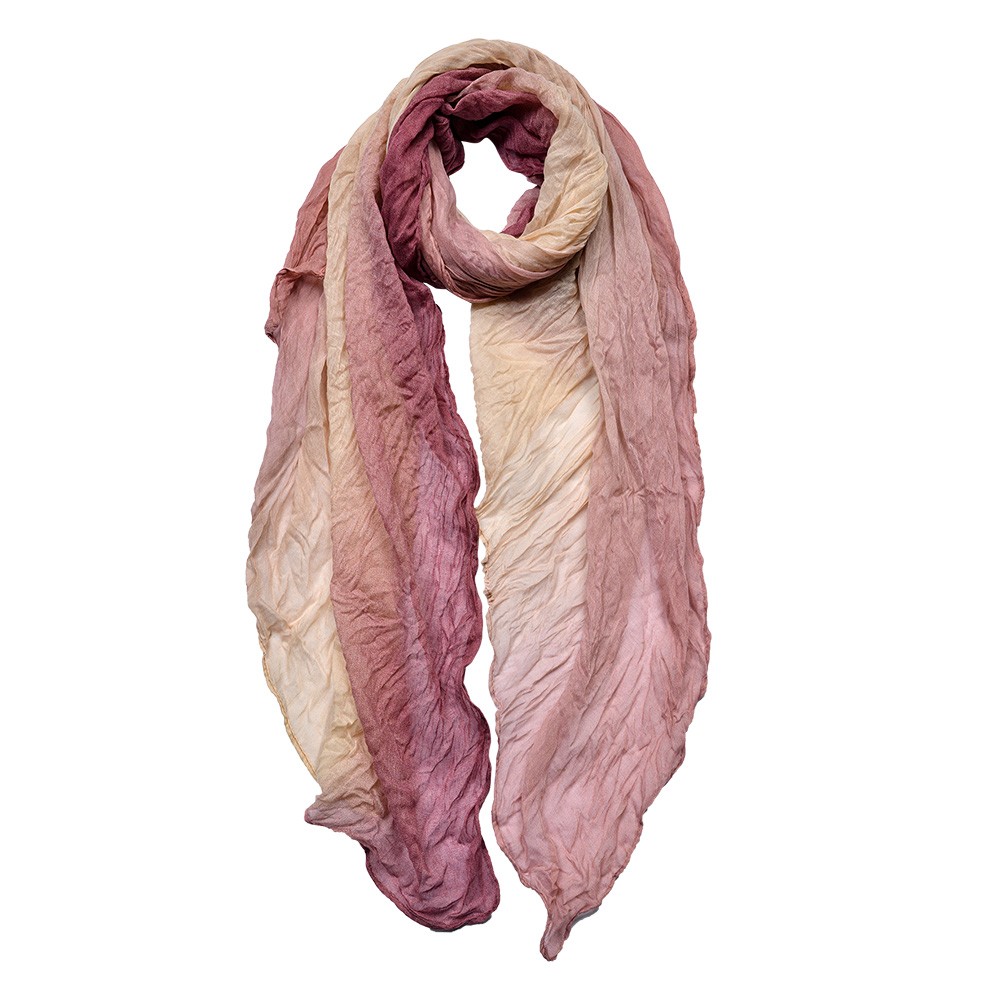 Růžovobéžový dámský šátek - 90x180 cm Clayre & Eef