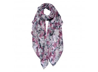 Barevný dámský šátek s květy - 90*180 cm