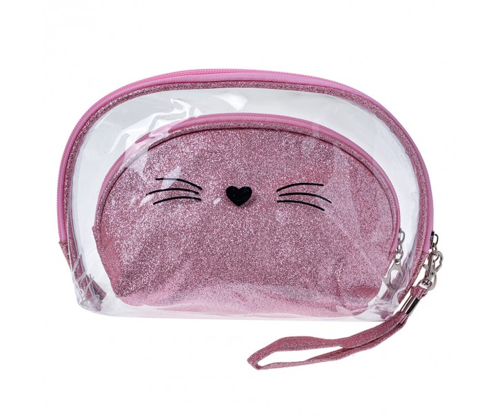 Toaletní taška Women Pink (sada 2) 24x15 / 19x12 cm - (2) 24x15 / 19x12 cm Clayre & Eef