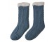 Modré teplé pletené ponožky - one size