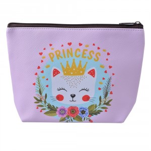 Růžová toaletní taštička Princess - 22*15 cm