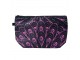 Černá dámská toaletní taška s fialovými pery - 22*13*18 cm
