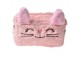 Růžová dámská toaletní taška kočička Meow - 18*8*10 cm