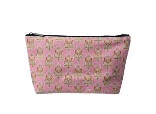 Růžová toaletní taška květinový Ornament - 26*6*16 cm