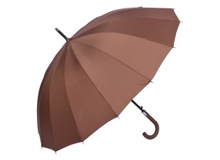 Hnědý veliký deštník pro dospělé Lummi - Ø 105*85 cm