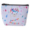 Bílá peněženka / taštička s lamou Lama - 10*8cm Barva: bíláMateriál: Polyuretan (PU)Hmotnost: 0,04 kg