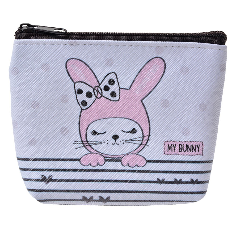 Růžová peněženka / taštička s králíčkem My Bunny - 10*8cm Clayre & Eef