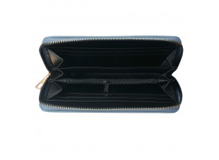 Modrá peněženka s mašličkou - 19*10 cm