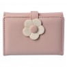 Lososově růžová peněženka s béžovou kytičkou - 10*8 cm Barva: lososově růžová, multiMateriál: Polyuretan (PU)Hmotnost: 0,04 kg