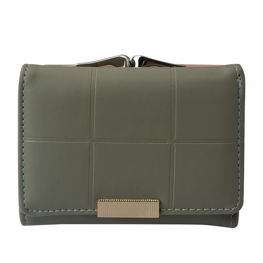 Malá zelená peněženka - 10*8 cm Clayre & Eef