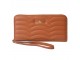 Oranžová peněženka se zlatou kovovou mašlí - 19*10 cm