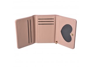 Malá růžová peněženka s motivem kočičky - 10*8 cm