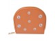 Malá oranžová peněženka s kytičkami - 12*9 cm