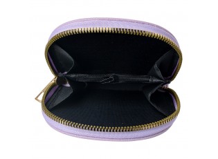 Malá světle fialová peněženka s kytičkami - 12*9 cm