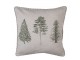 Béžový bavlněný povlak na polštář se stromky Natural Pine Trees - 40*40 cm
