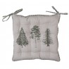 Béžový podsedák s výplní se stromky Natural Pine Trees - 40*40*4 cm Barva: Béžová, zelenáMateriál: 100% bavlnaHmotnost: 0,3 kg