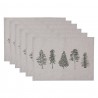 6ks béžové bavlněné prostírání se stromky Natural Pine Trees - 50*35 cm Barva: béžová, zelenáMateriál: 100% bavlnaHmotnost: 0,5 kg