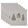 6ks béžový bavlněný ubrousek se stromky Natural Pine Trees - 40*40 cm Barva: béžová, zelenáMateriál: 100% bavlnaHmotnost: 0,24 kg