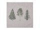 6ks béžový bavlněný ubrousek se stromky Natural Pine Trees - 40*40 cm