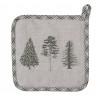 Béžová bavlněná chňapka - podložka se stromky Natural Pine Trees - 20*20 cm Barva: BéžovýMateriál: 100% KatoenHmotnost: 0,04 kg