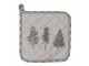Béžová bavlněná chňapka - podložka se stromky Natural Pine Trees - 20*20 cm