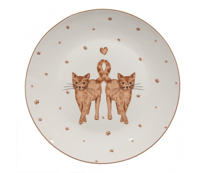 Porcelánový dezertní talíř s kočičkami Kitty Cats - Ø 20*2cm