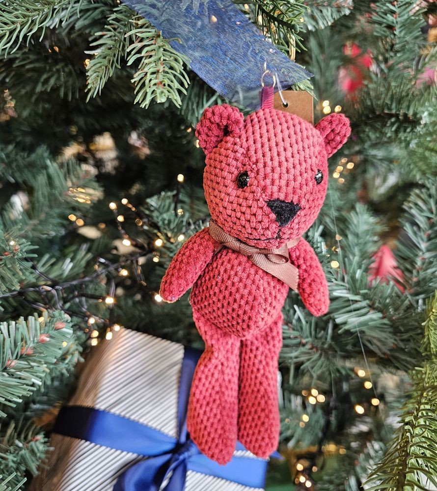 Přívěsek na klíče/ kabelku červený medvídek Bear - 10*20/ 27cm