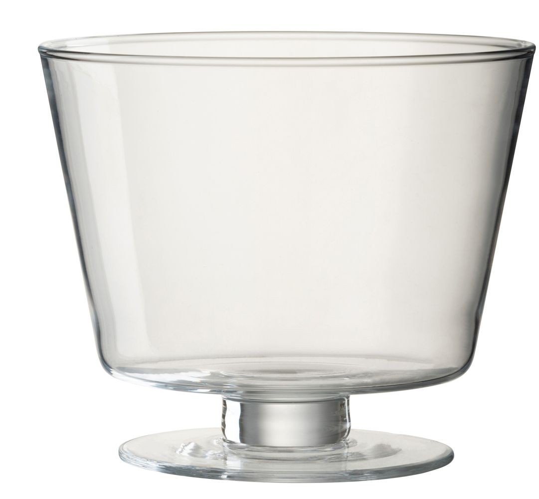 Transparentní skleněná váza na nožičce Olivia - Ø 19*16 cm